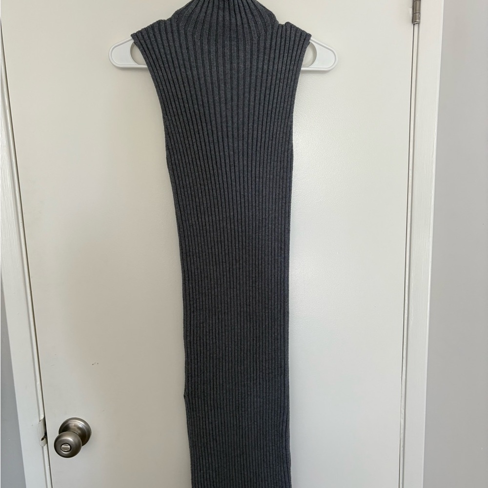 Vici Charcoal Ribbed Knit Accessory